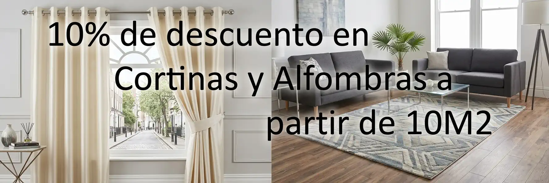 Descuent en alfombras y cortinas